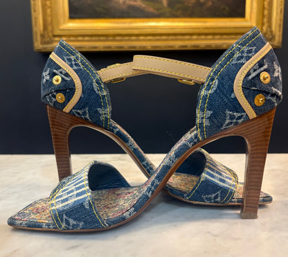 Louis Vuitton Early 2000s Denim Collection Stilletos (Size 9)