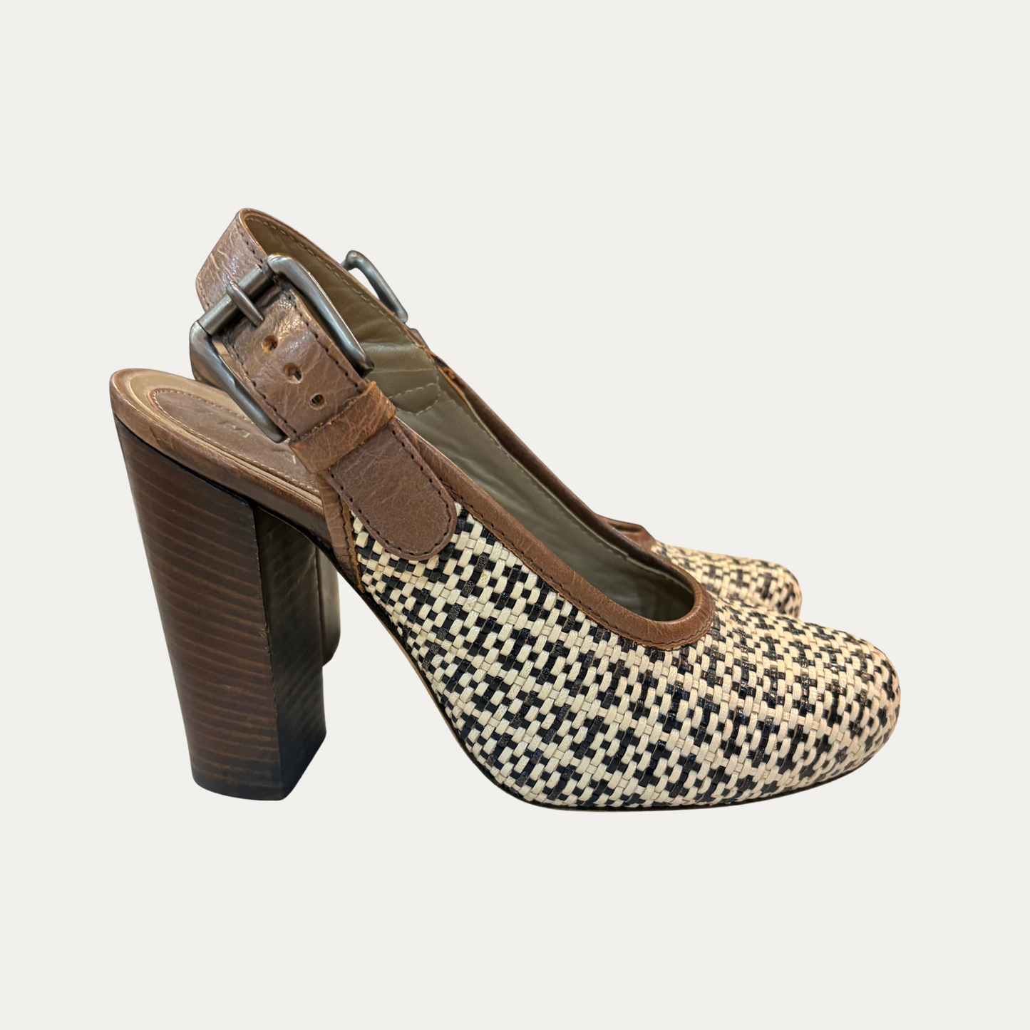 Marni Woven Leather Heels (Size 6)