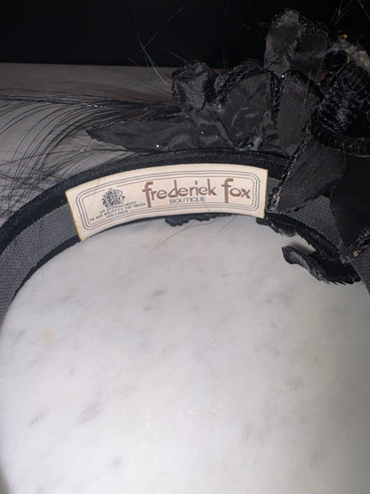 Vintage Fredrick Fox Black Fascinator