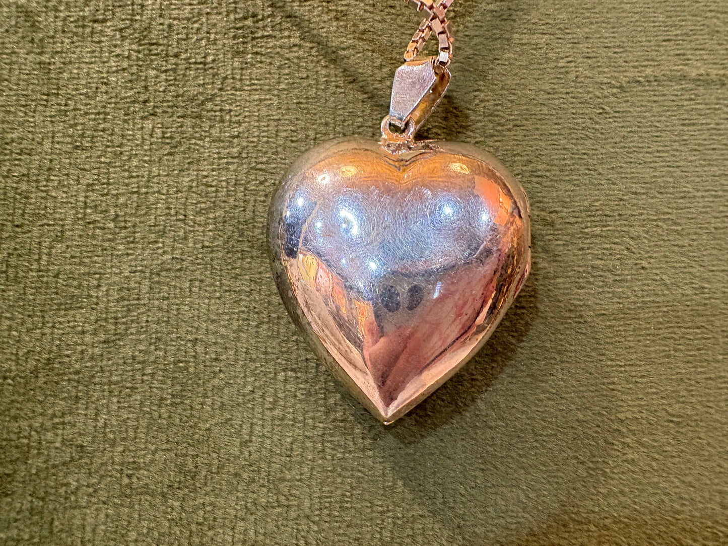 Vintage Etched Sterling Silver Locket