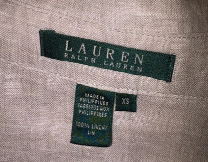 Ralph Lauren Metallic Linen Blouse (Size XS)