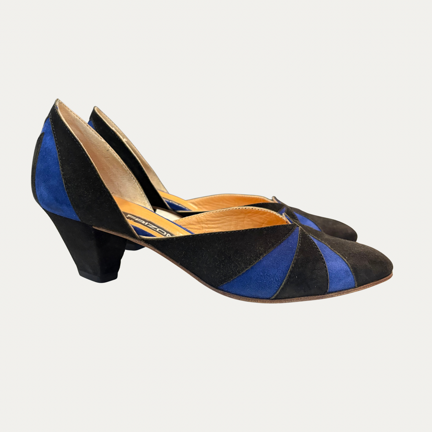 Maud Frizon Geometric Suede Pumps (Size 8)
