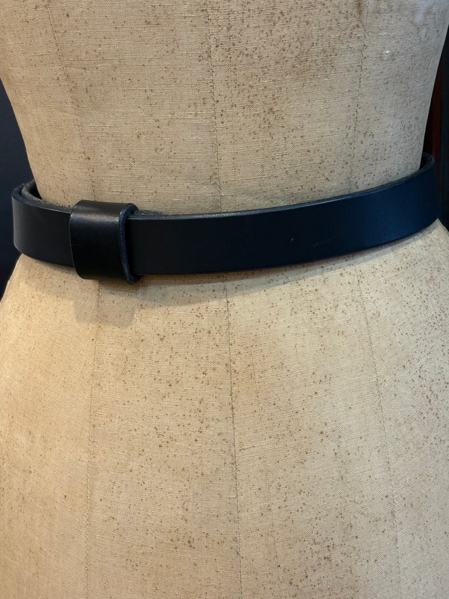 Black Leather Horse Bit Belt