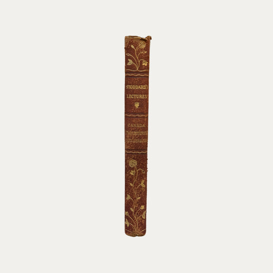 Antique Leather and Marble Book Stoddards Lectures