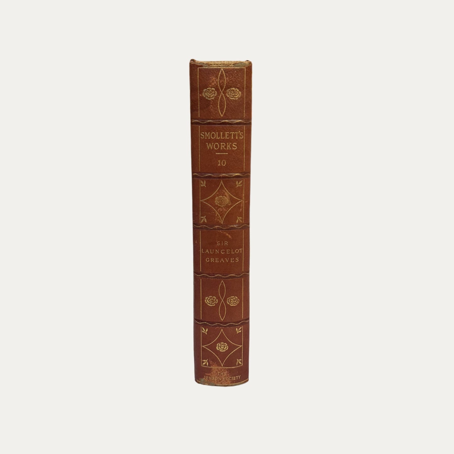 Antique Leather and Marble Book Smolletts Works (Book 10)