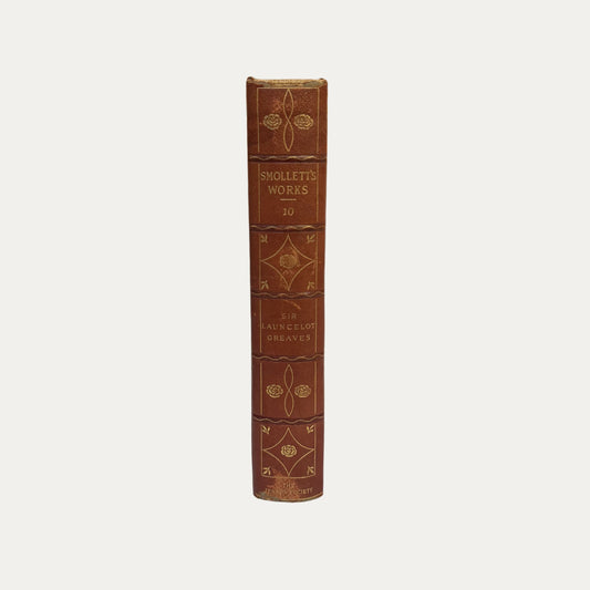 Antique Leather and Marble Book Smolletts Works (Book 10)