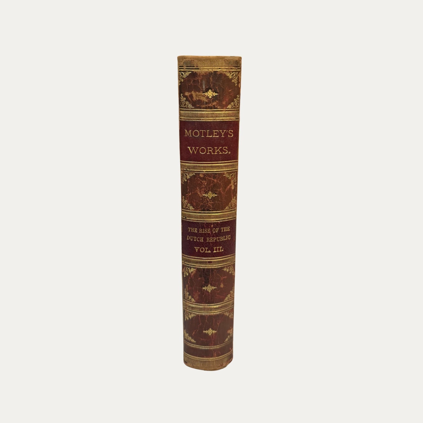 Antique Leather and Marble Book Motleys Works (vol 3)
