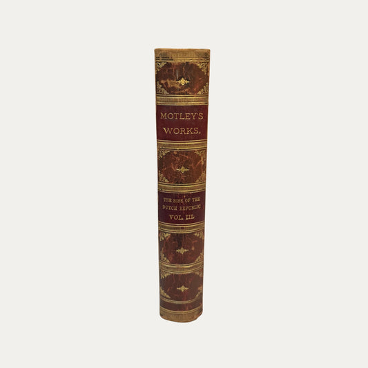 Antique Leather and Marble Book Motleys Works (vol 3)