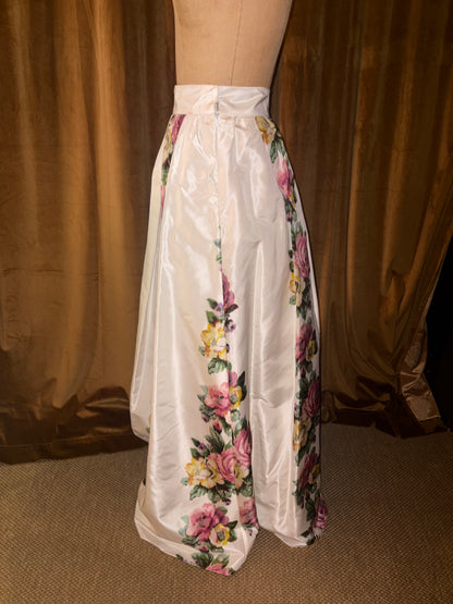 Vintage Cheta B Floral Maxi Skirt (Size 8)