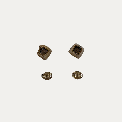 Sterling Silver Crystal Stud Earrings