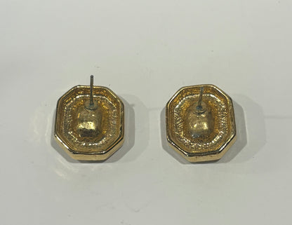 Vintage Emerald Cut Crystal Earrings