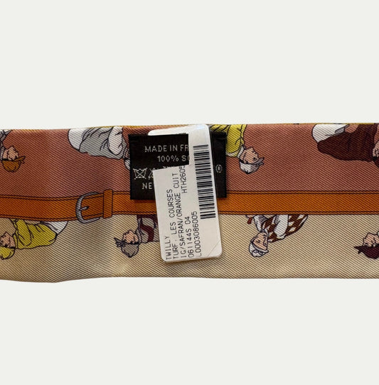 Hermes “Turf Les Courses” Silk Twilly