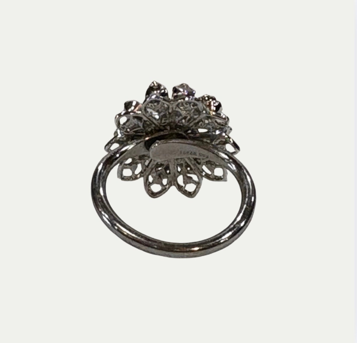 Vintage Crystal Flower Ring