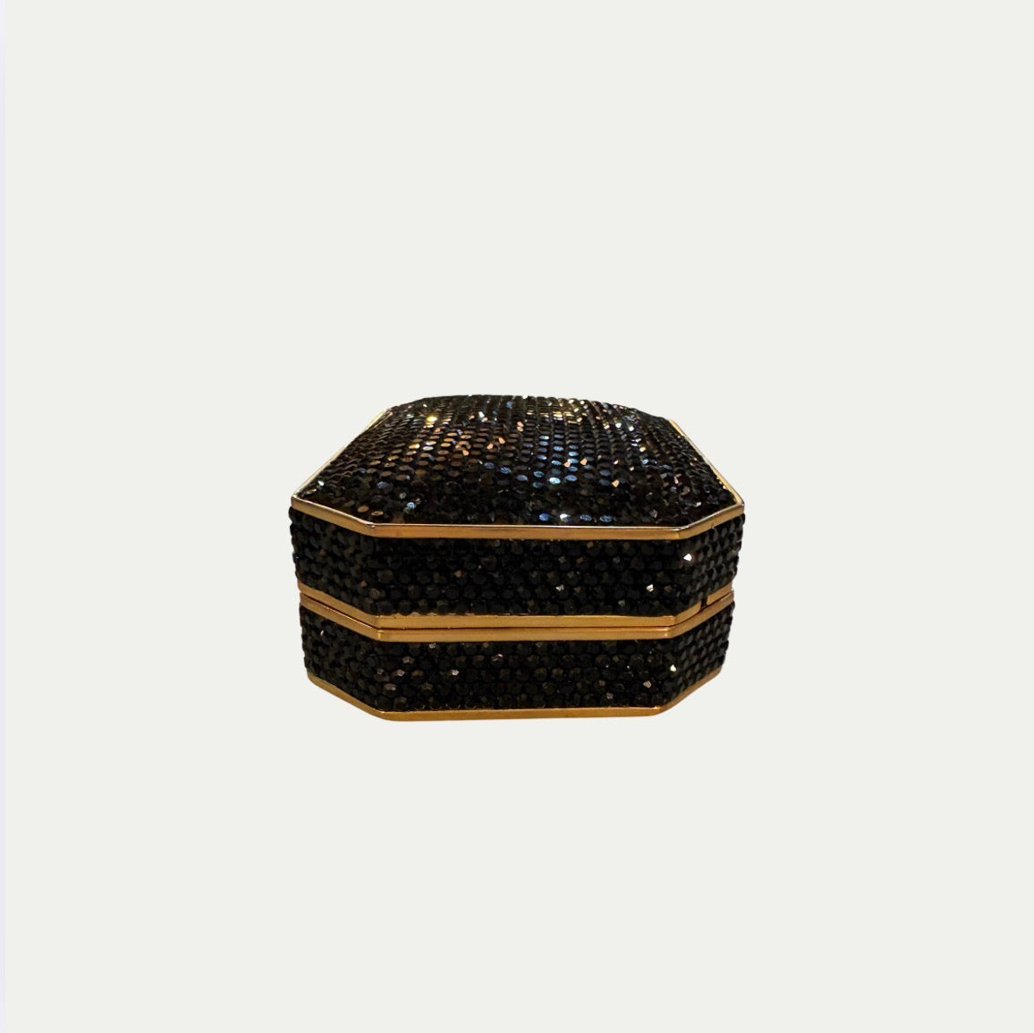 Judith Leiber Black Crystal Micro Minaudière