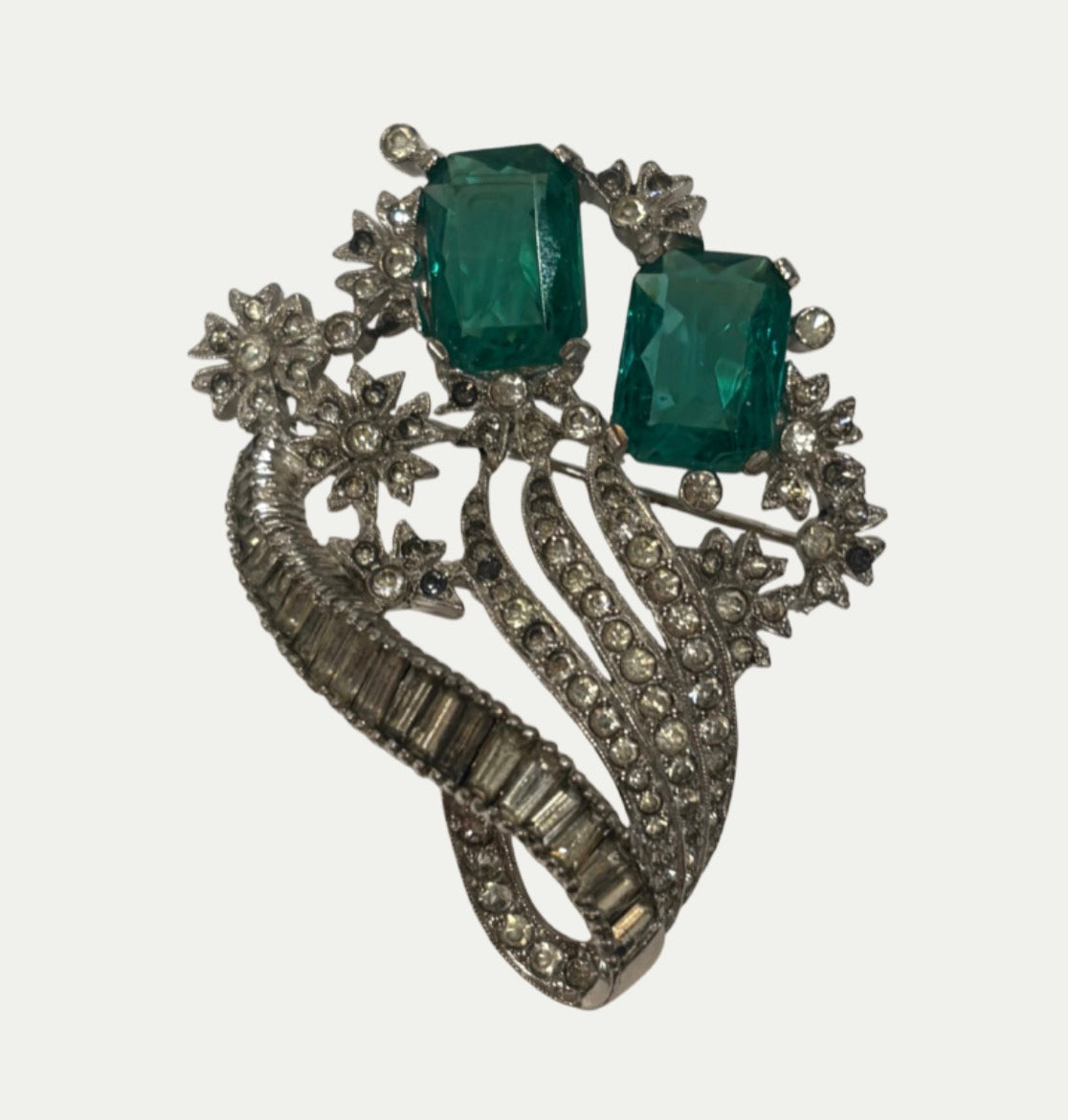 Vintage Midcentury Paste Brooch