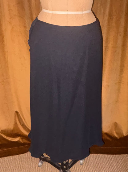 Anne Klein Black Silk Chiffon Skirt (Size S)