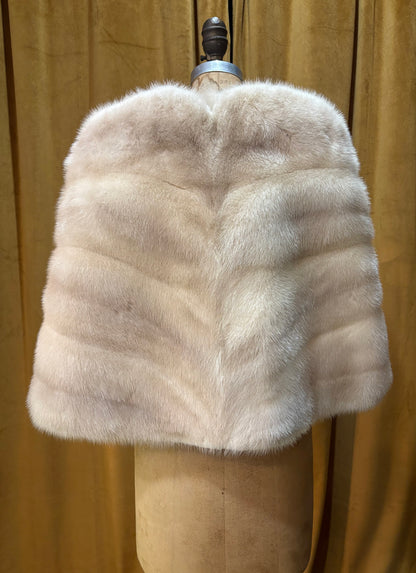 Vintage Blonde Mink Fur Shawl