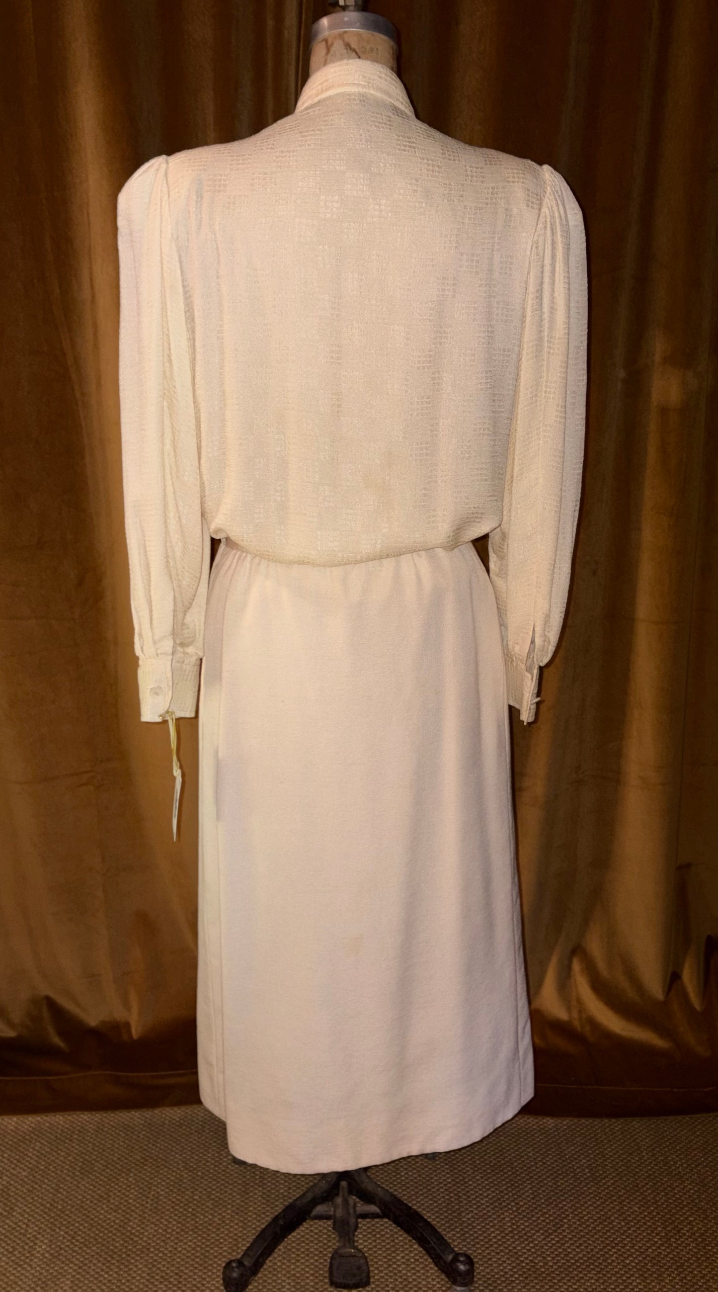 Vintage 1970s Galanos Silk Ensemble (Size XS)
