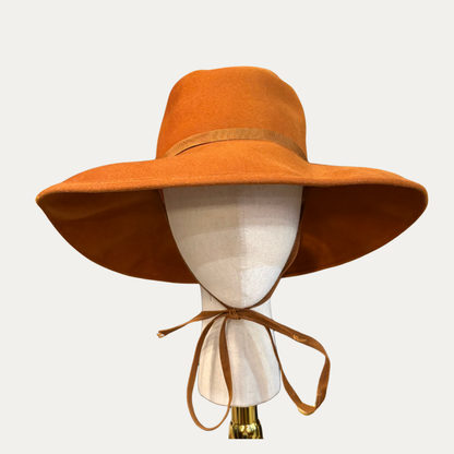 Vintage Adolfo Burnt Orange Felt Hat