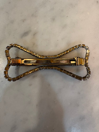 Vintage French Rhinestone Bow Hairclip