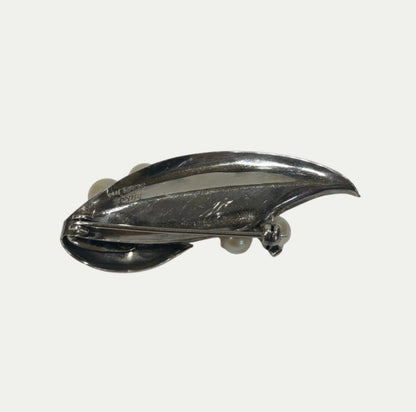 Vintage Sterling Silver Lily Of The Valley Brooch