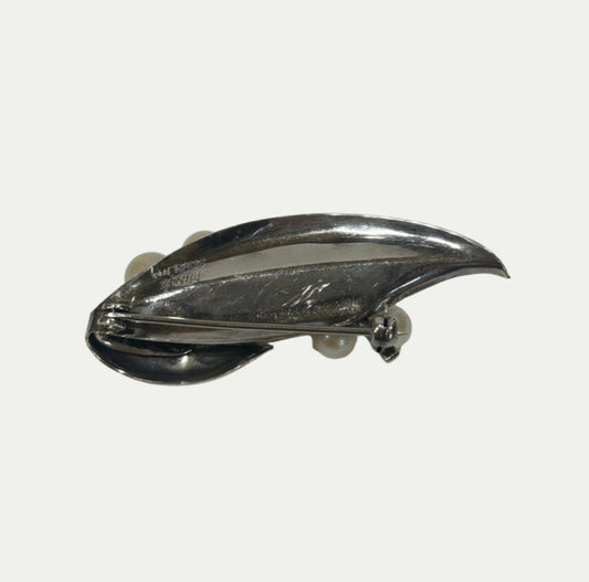 Vintage Sterling Silver Lily Of The Valley Brooch