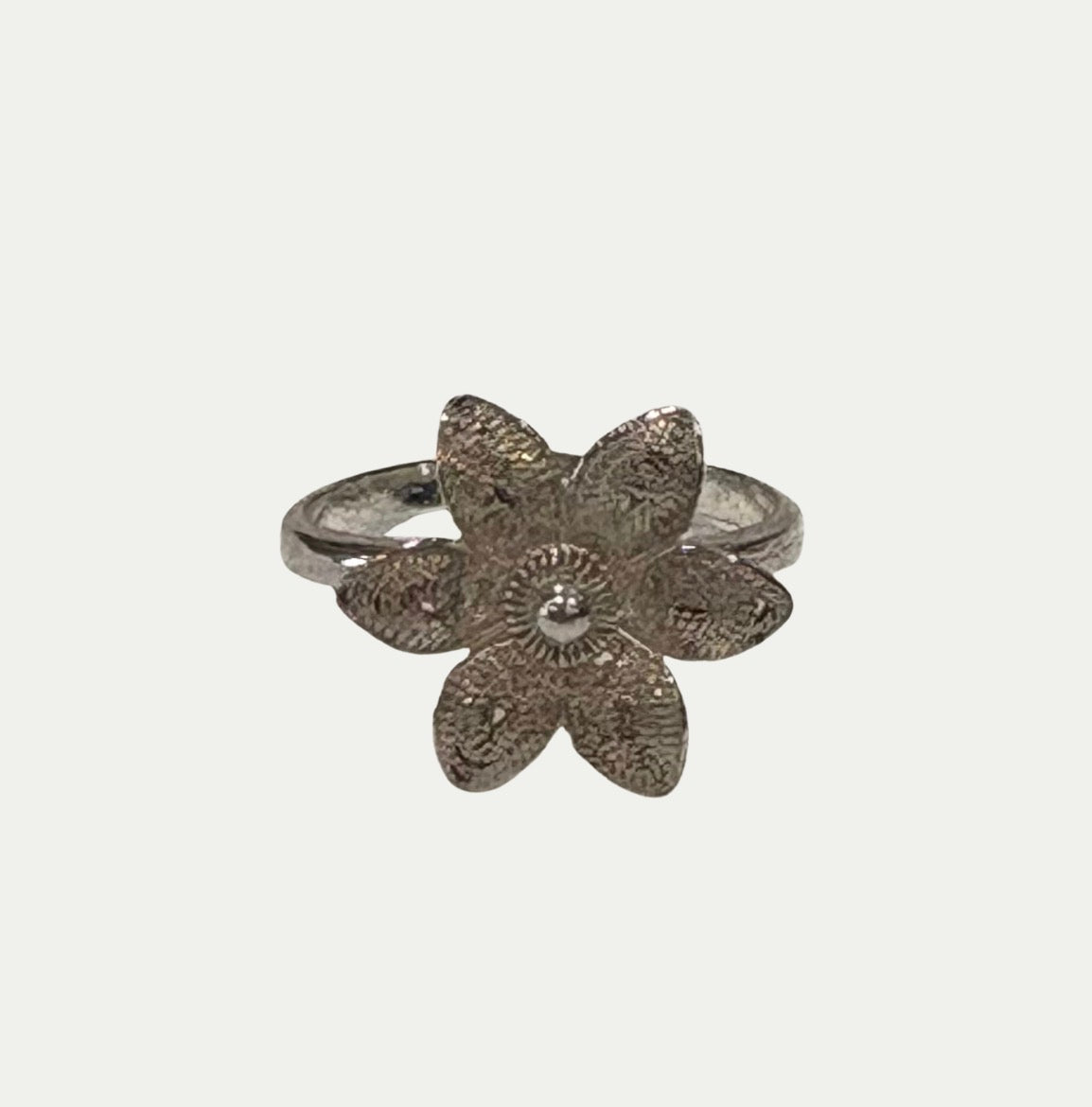 Vintage Sterling Silver Flower Ring