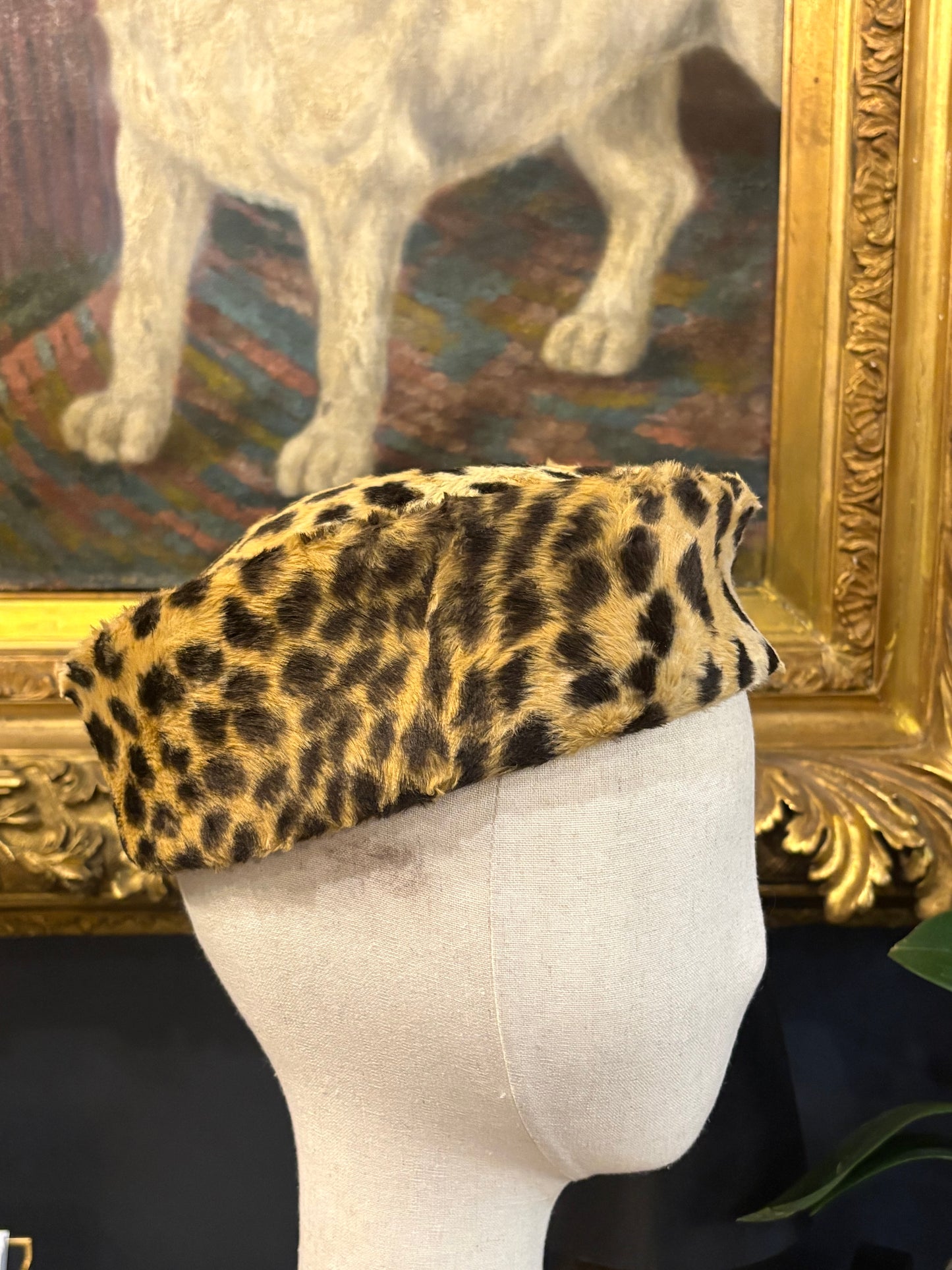 Vintage Marzi Cheetah Print Pillbox Hat