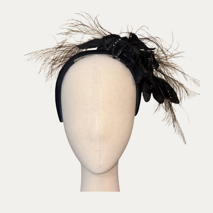 Vintage Fredrick Fox Black Fascinator