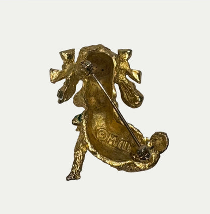 Vintage Brass Poodle Brooch