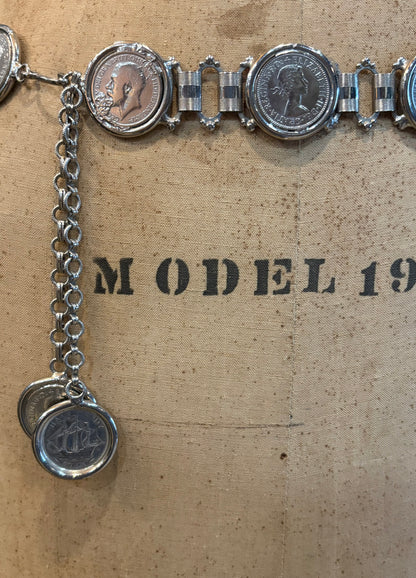 Vintage Half Pence Coin Belt
