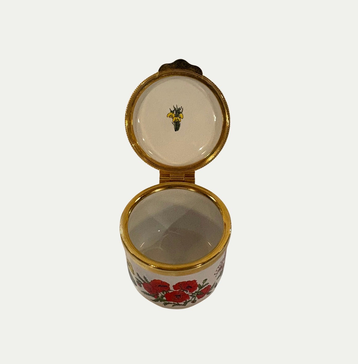 Alastor England Enamel Floral Pillbox