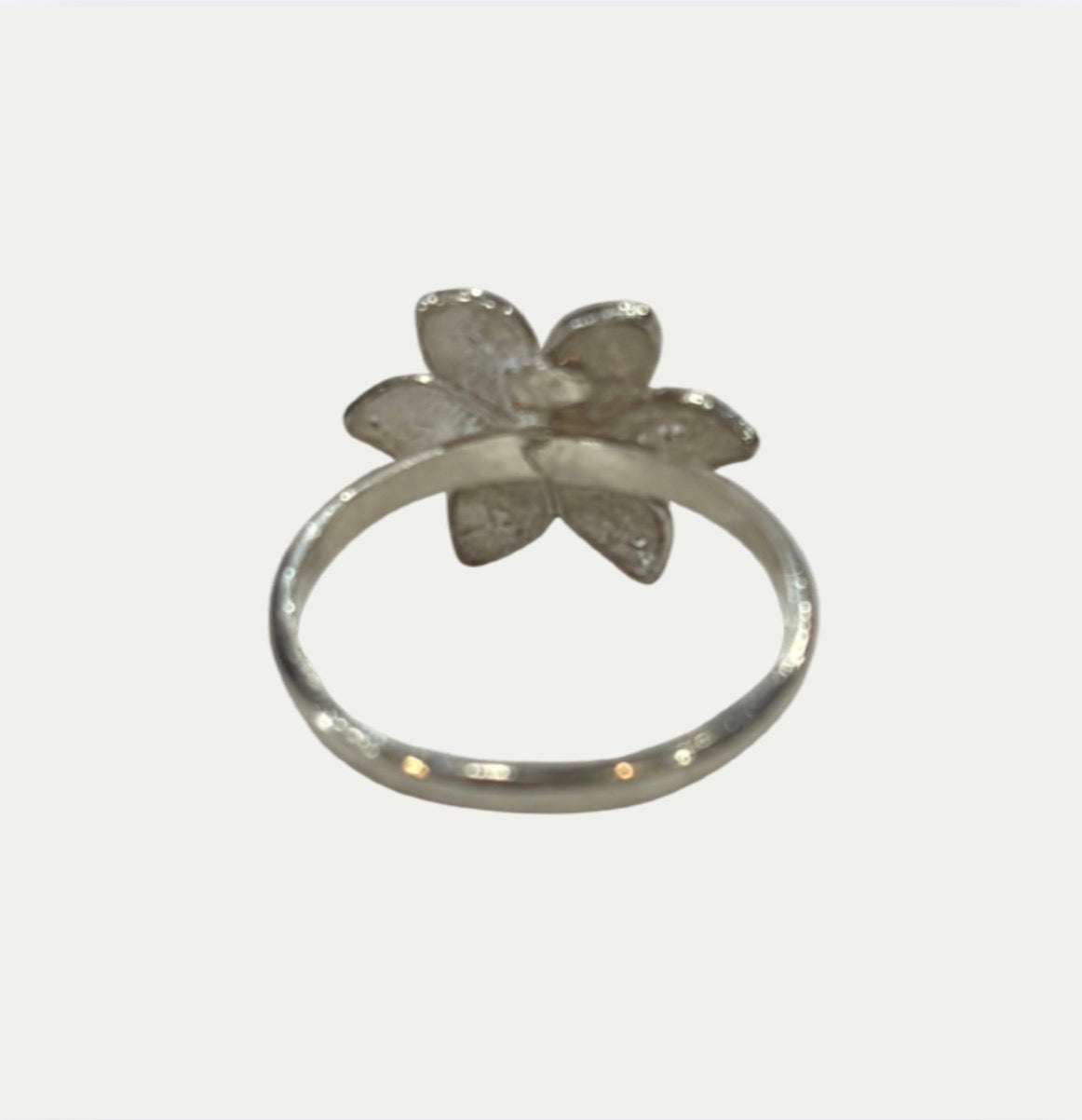 Vintage Sterling Silver Flower Ring