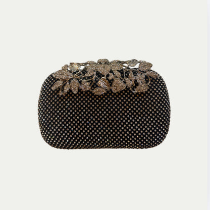 Vintage Floral Clasp Evening Clutch