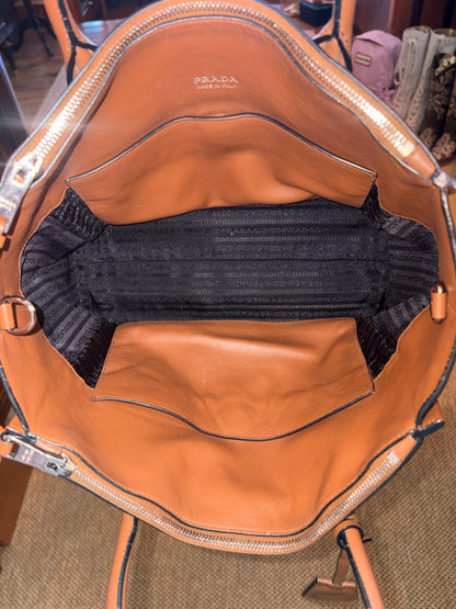 Prada Galleria Tote Large In Caramel