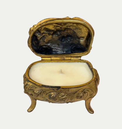 Grandeur X KADE Refillable Tuberose Scented Candle In Vintage Gilt Vessel