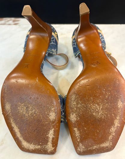 Louis Vuitton Early 2000s Denim Collection Stilletos (Size 9)