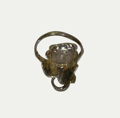 Vintage Sterling Silver Rose Ring