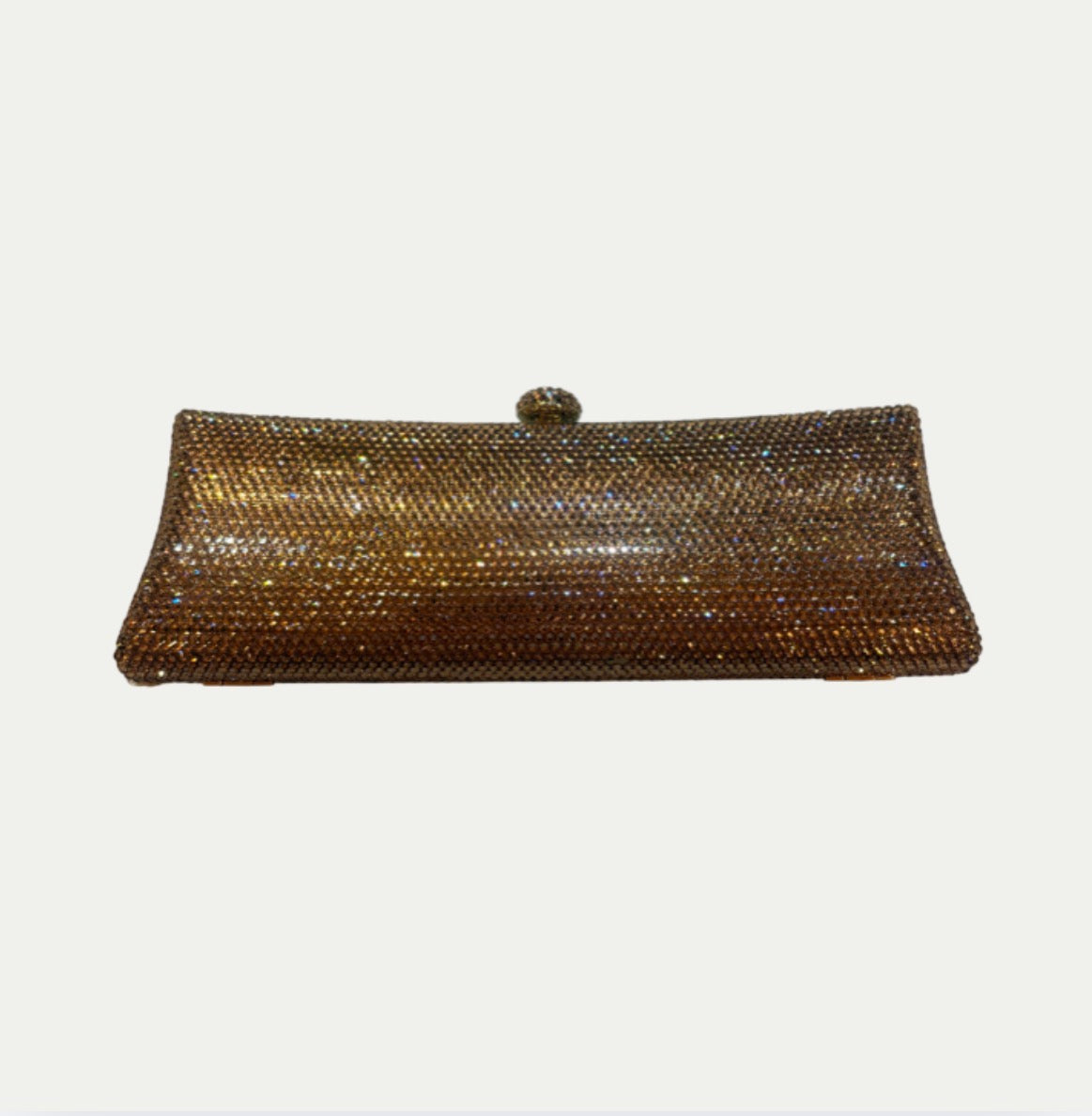 Rose Gold Evening Clutch With Chain