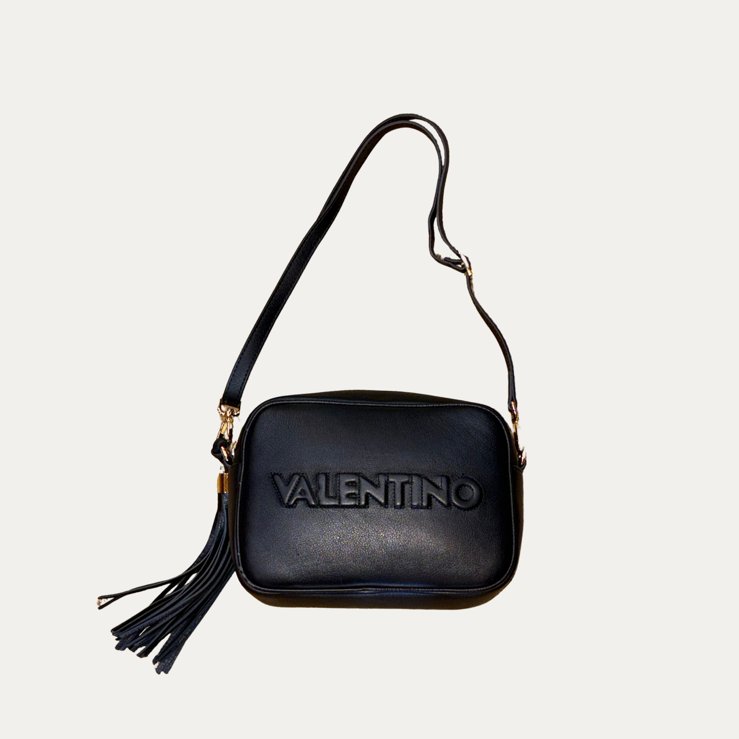 Valentino Black Leather Shoulder Bag