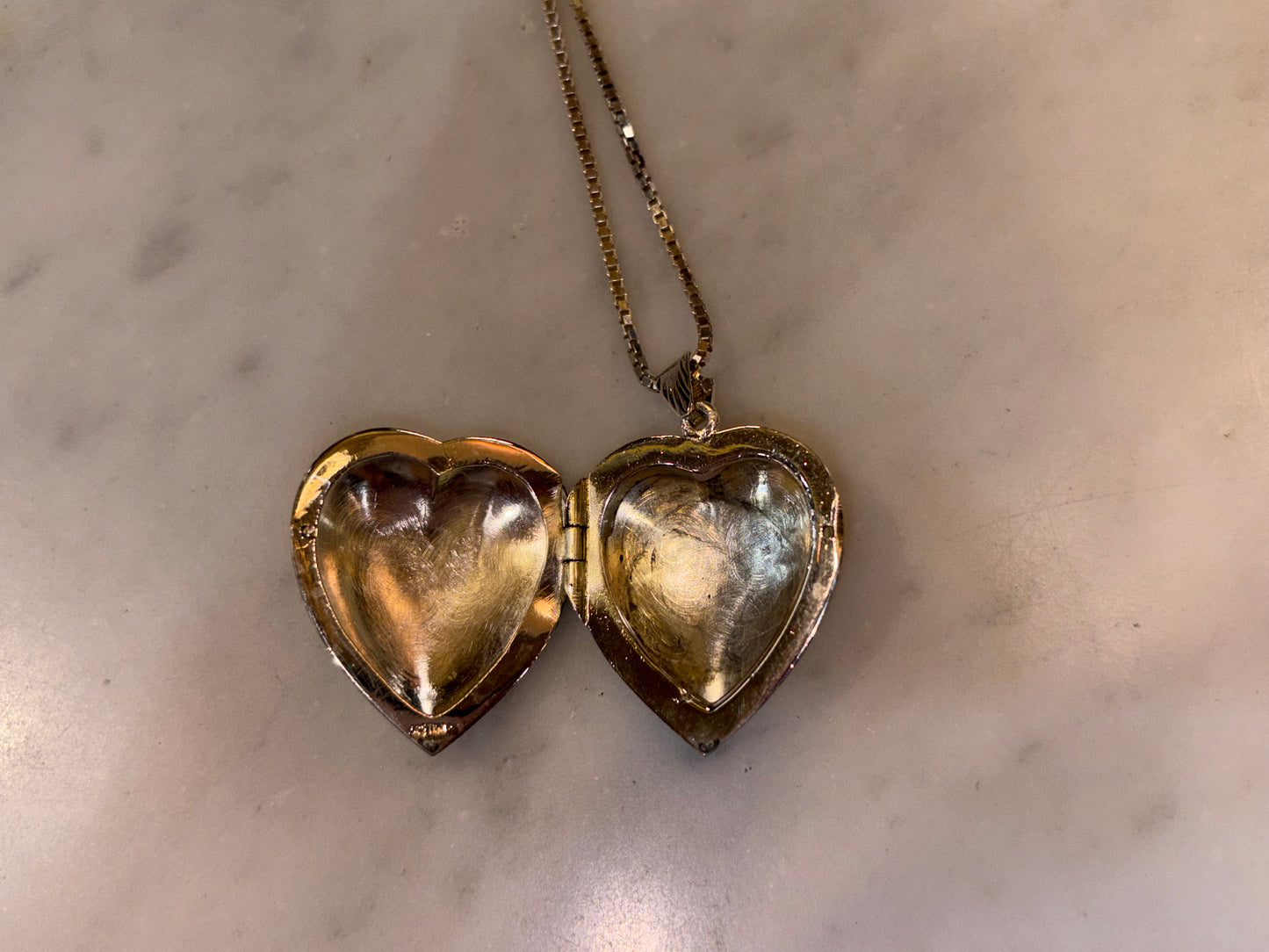 Vintage Etched Sterling Silver Locket