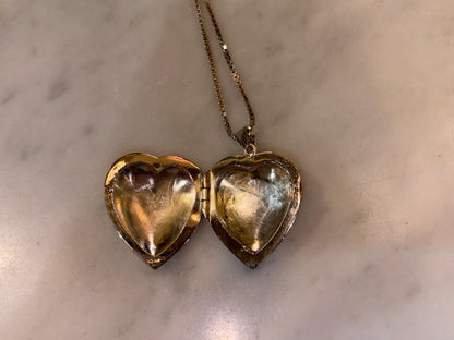 Vintage Etched Sterling Silver Locket