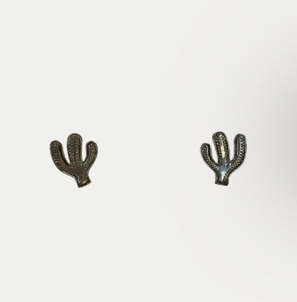 Vintage Sterling Silver Cactus Earrings