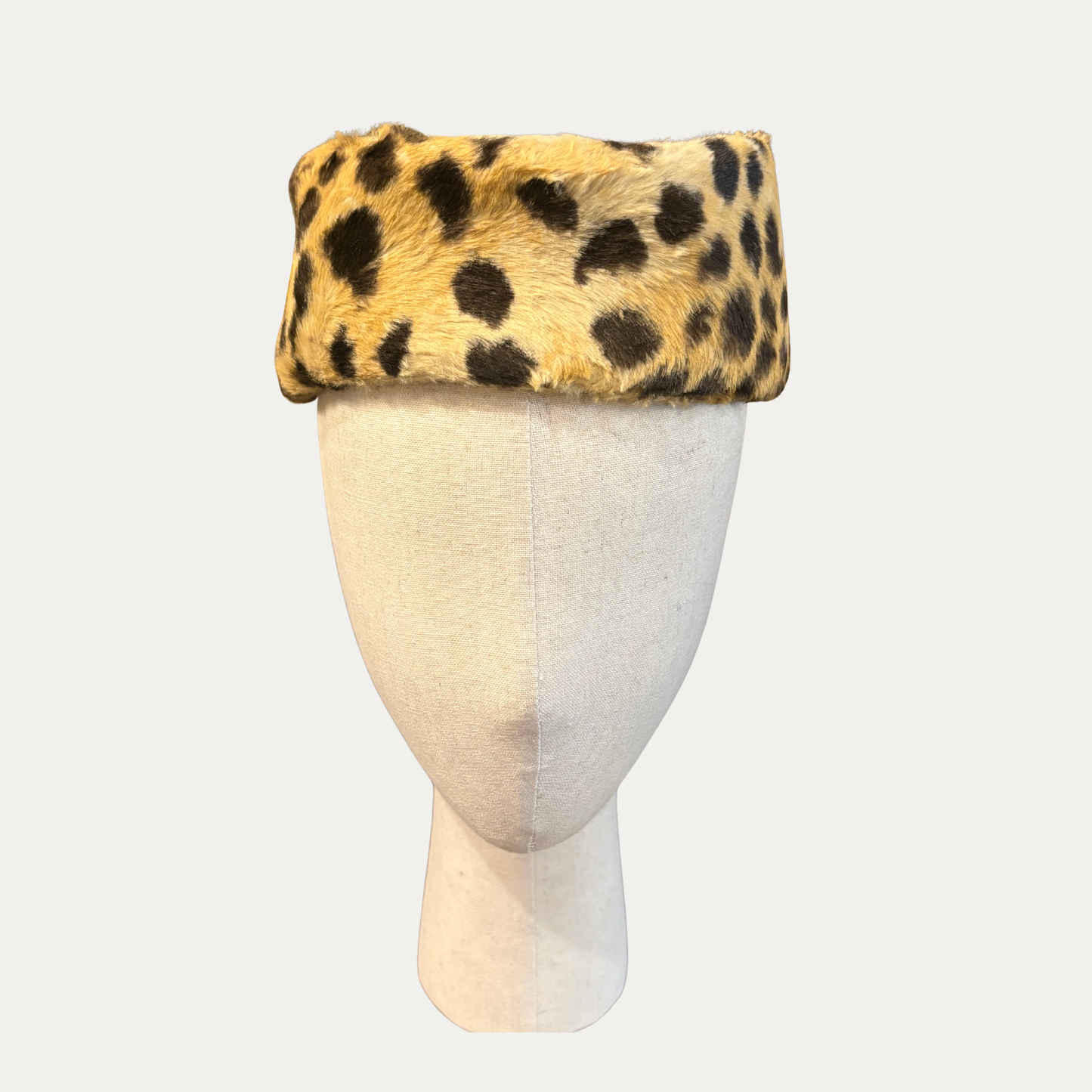 Vintage Marzi Cheetah Print Pillbox Hat