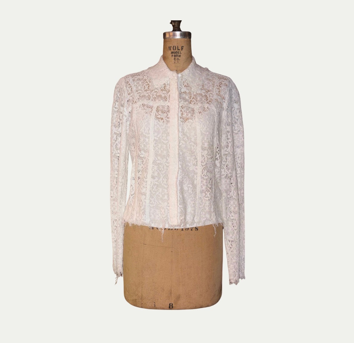 Vintage Style Lace Blouse With Camisole (Size S)