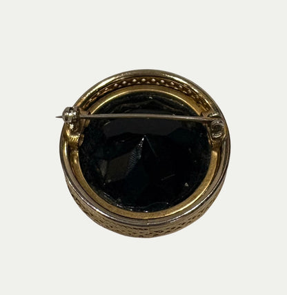Vintage Round Costume Brooch