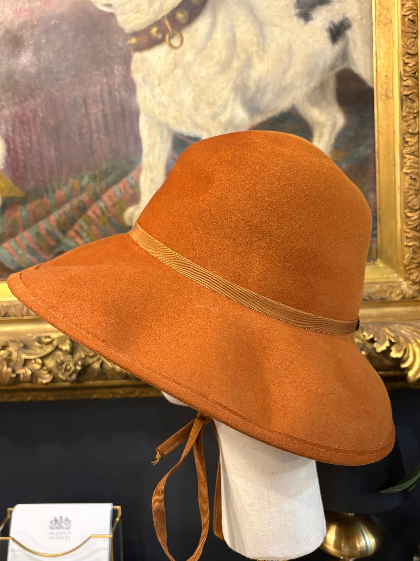 Vintage Adolfo Burnt Orange Felt Hat
