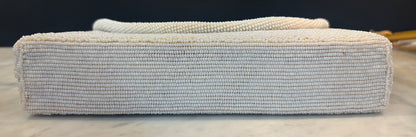 Vintage White Beaded Evening Bag