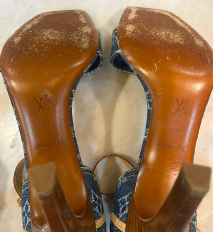 Louis Vuitton Early 2000s Denim Collection Stilletos (Size 9)