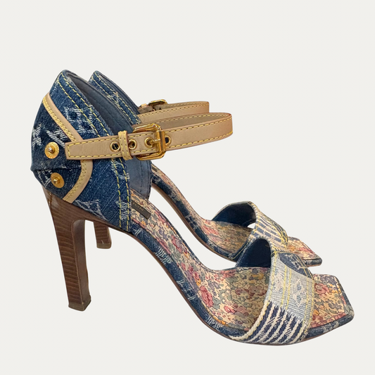 Louis Vuitton Early 2000s Denim Collection Stilletos (Size 9)